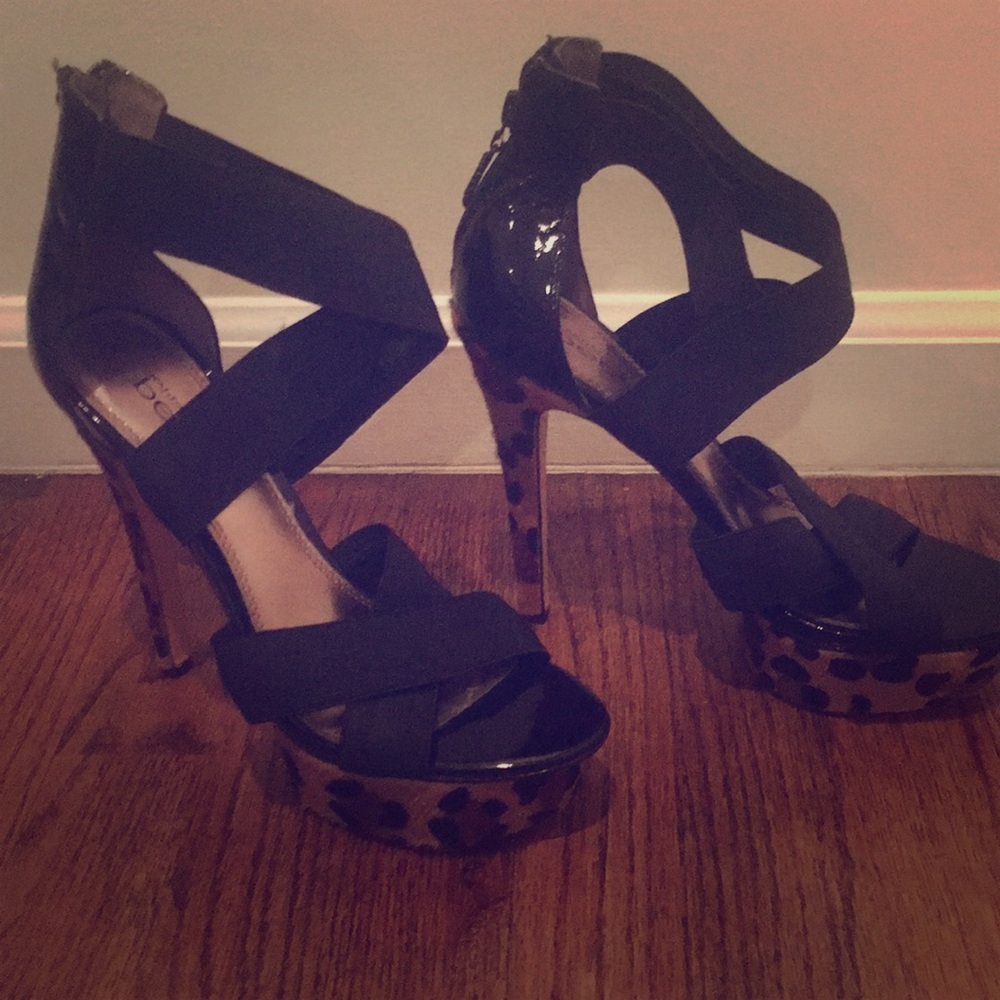 Animal print heels